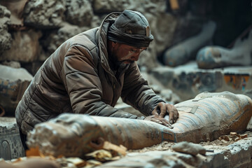 Archaeologists are discovering ancient Egyptian mummies at a job site.