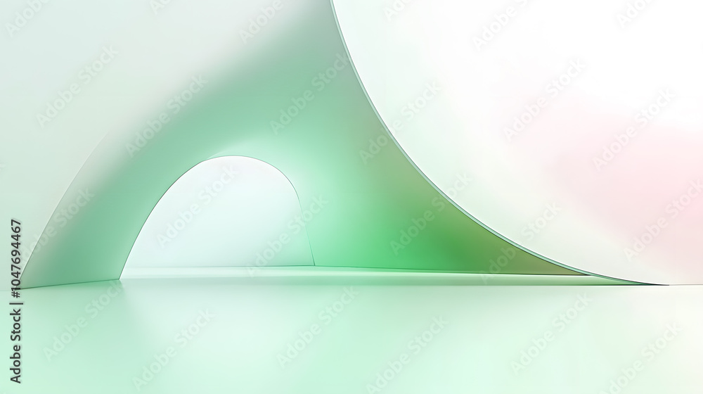 Poster a minimalist half circle backdrop creates an elegant atmosphere with soft gradients at dusk
