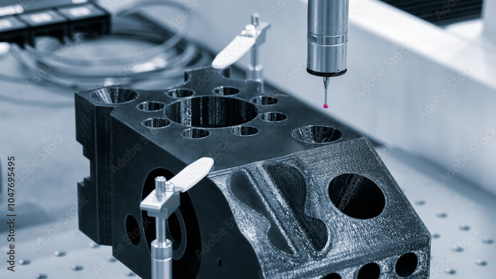 Poster quality control on milling cnc machine, coordinate measuring machine, quality control machine