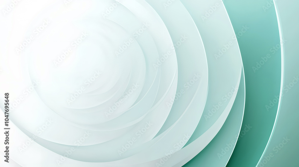 Poster soft waves of color create a serene atmosphere in a half-circle design filled with calm tones