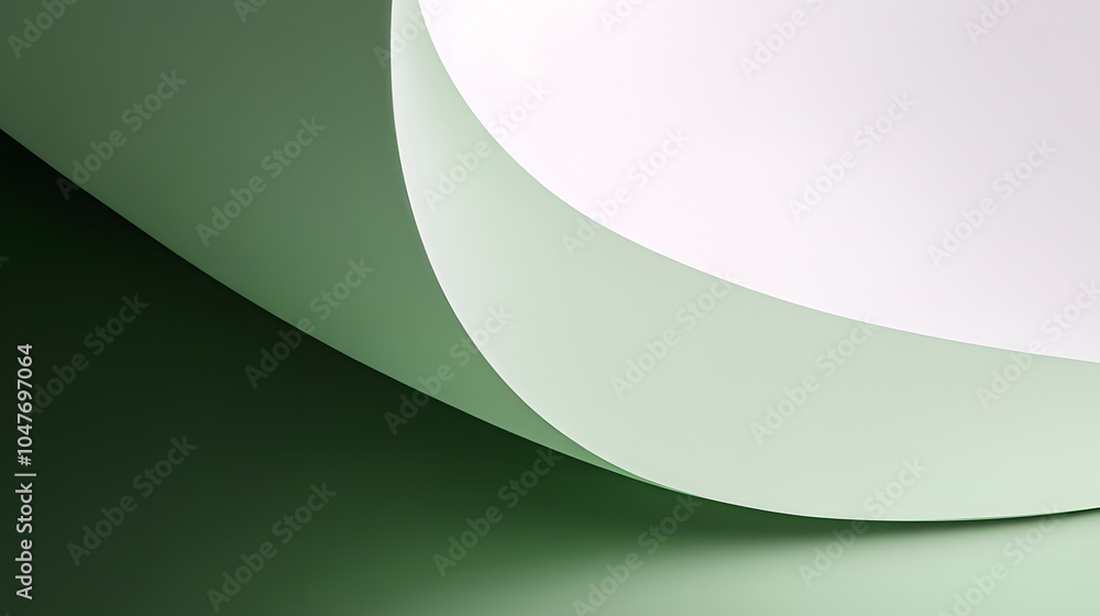 Poster creative half-circle design with soft gradients on a serene background showcasing modern aesthetic