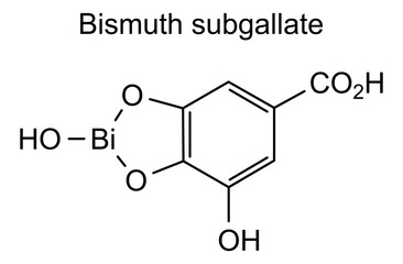 Chemical structure of bismuth subgallate, drug substance