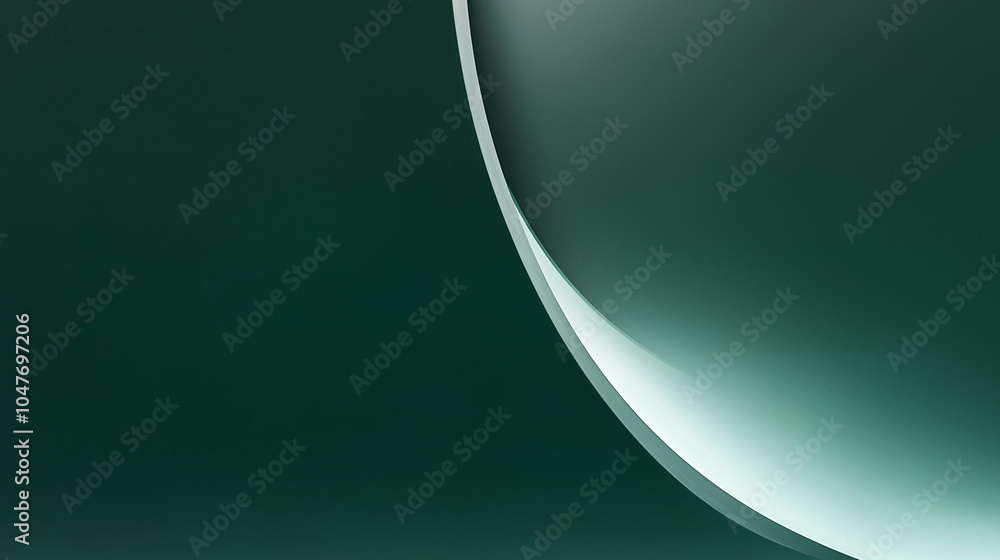 Poster a serene reflection captured in a curved shape against a dark half-circle backdrop