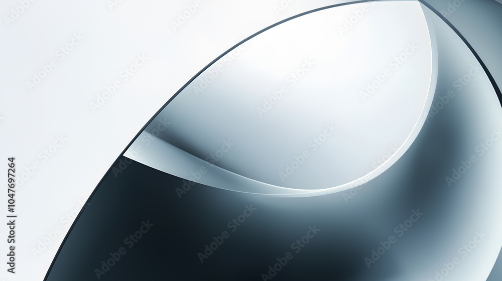 Poster exploring the elegance of abstract design with a half circle in a serene, modern setting