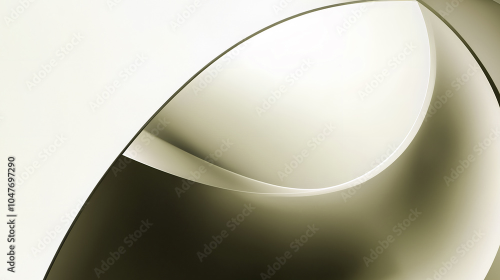 Aufkleber elegant minimalist design with a soft half circle background showcasing gentle curves and gradients