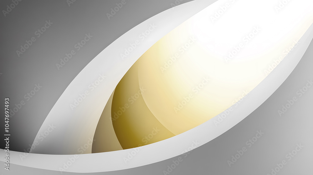 Poster exploring the interplay of light and shadow in a modern half-circle design at sunset