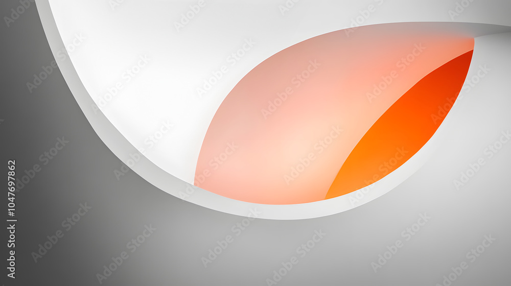 Aufkleber exploring abstract design with a vibrant half circle in a modern artistic composition