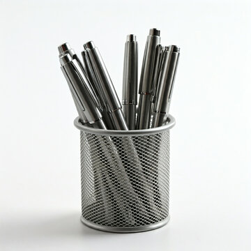 pens and pencils in a cup