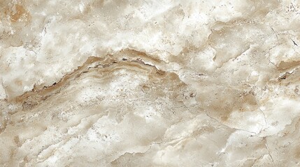 Beige Marble Slab with Brown Veins and Cracks
