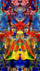 Fototapeta premium Abstract background art . Ethnic pattern. Mixtures of oil paint. Trendy hand painting canvas. Wall decor and Wall art prints Idea. 3D Texture. Art object