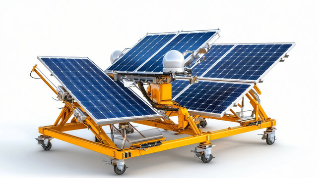 Minimalist flat lay of solar panels showcasing modern technology and innovation. arrangement highlights efficiency and design of renewable energy solutions