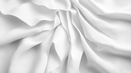 Fototapeta premium A white fabric with a pattern of waves