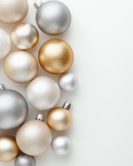 elegance classic silver and gold ornaments. Their simple yet sophisticated design complements any holiday decor.