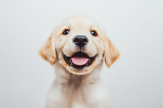 Retrato de filhotes de c&atilde;es de diferentes ra&ccedil;as, com express&otilde;es alegres e fundos coloridos, criado por IA generativa.