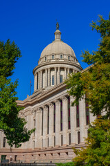 Oklahoma State Capitol, Renaissance Revival Neoclassical Architectural Style Buildings, in Oklahoma...