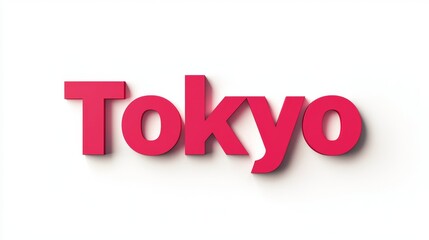 Tokyo City symbol art poster Serif Typography.
