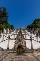 View of the old sanctuary near Braga, Portugal