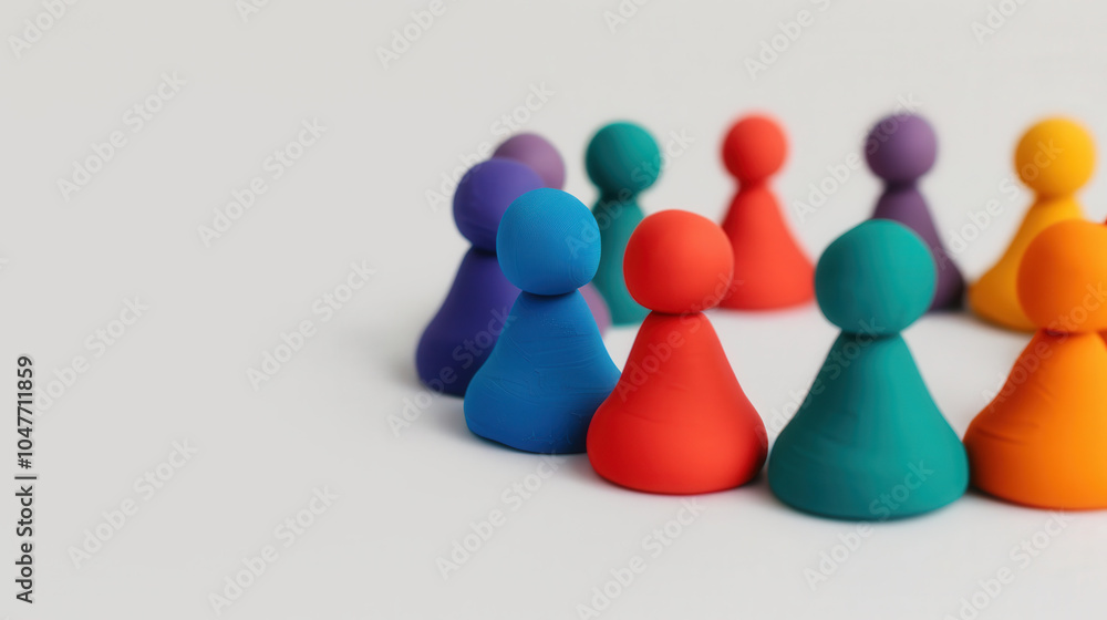 Canvas Prints vibrant 3d clay-style networking icon, a colorful and eye-catching marketing element, designed for d