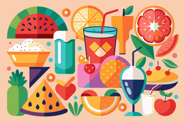 Food and Drink Vector Art for Cafe and Restaurant Themes