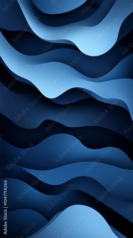 Aufkleber abstract blue wave background in varying shades creating a soothing visual effect.