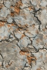 Fototapeta premium A close-up shot of a stone wall with visible cracks, ideal for use in scenes requiring distressed or worn textures