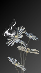 Live in The Moment Quote Sunset Floral Phone Wallpaper 