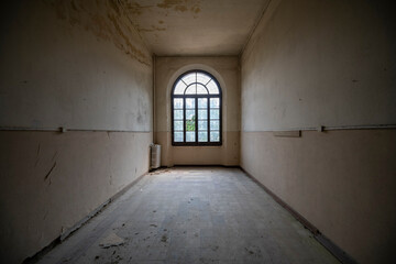 Forgotten Building in Northern Italy The Old Abandoned Seminary with a Blue Chapel