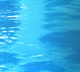 Obraz premium Blue wave Water background with sun glare bright light holiday sea playful and chaotic abstract illustration perfect for summer Background High quality 8k.generative ai 