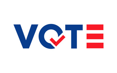 USA Election Vote Design with Checkmark Symbol. Political Campaign Graphic Element.