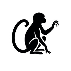 Fototapeta premium Monkey Silhouette Art