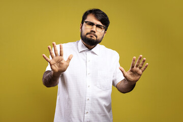 Brazilian man wearing white shirt
