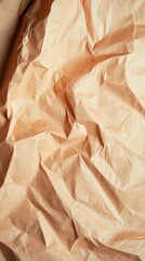 クリエイティブな背景やデザインプロジェクトのためのくしゃくしゃになった茶色の紙のテクスチャ