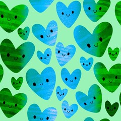 Valentines hearts seamless love pattern for wrapping paper and fabrics