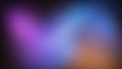 A vibrant abstract gradient blending purple, blue, and orange hues with a grainy texture. Ideal for modern backgrounds, creative wallpapers, and digital art