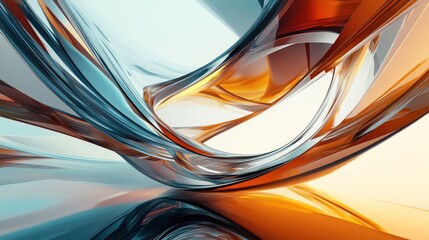 Abstract Glass Art with Vibrant Colors