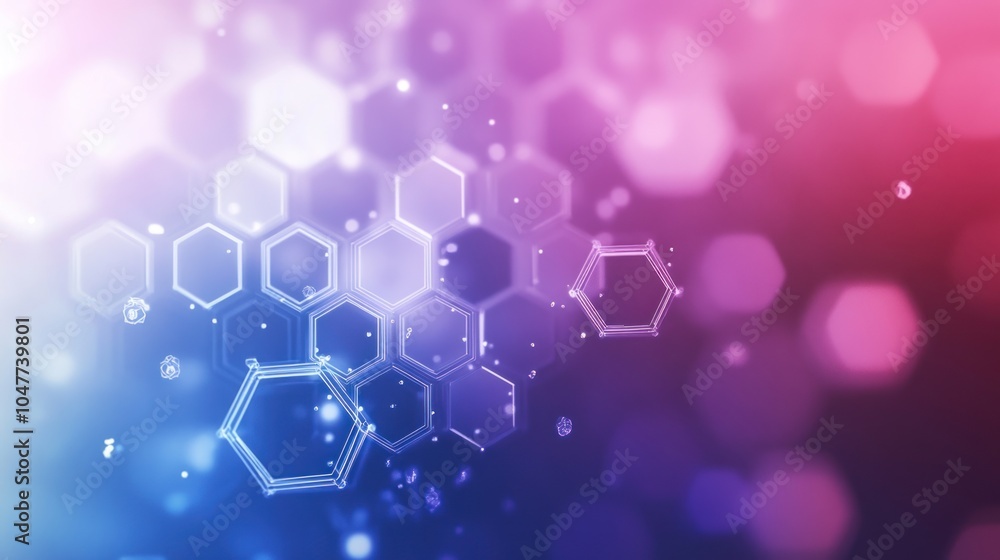 Aufkleber abstract hexagon pattern with blurry background