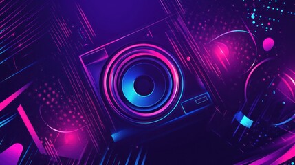 Neon Lights and Geometric Shapes