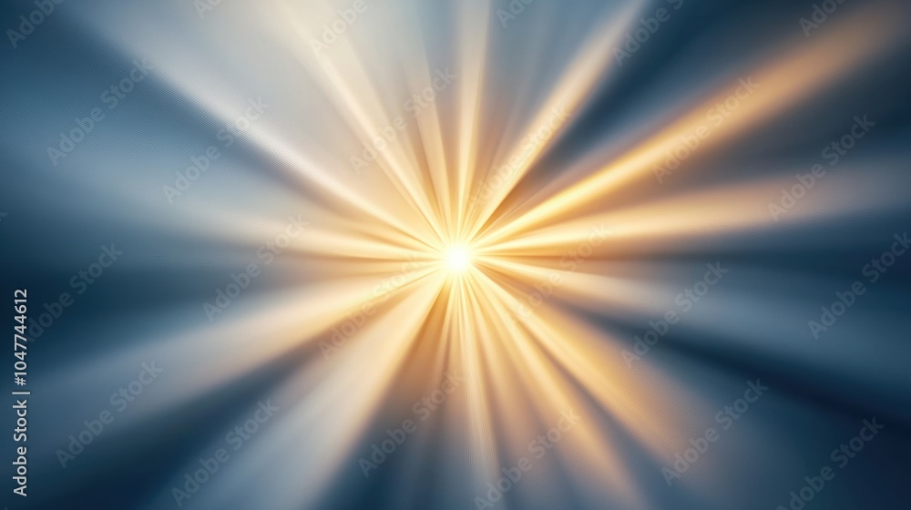 Poster radiant burst of light with warm and cool tones creating a dynamic visual effect, ai