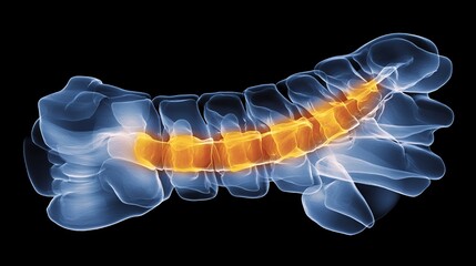 A digital illustration of the human spine.