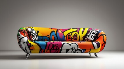 Colorful Artistic Sofa Design for Modern Interiors