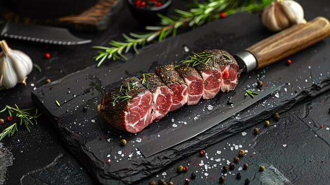 Rabbit Loin Butchering Skillful butchering of rabbit loin with precision