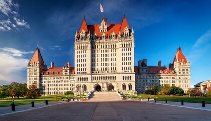 Naklejka premium albany new york usa at the new york state capitol