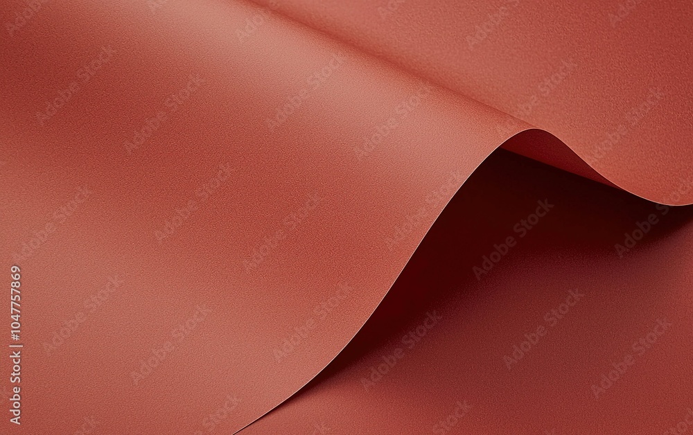 Poster Soft, red textured paper rolls gently in waves, creating a visually pleasing background for creative projects and design work