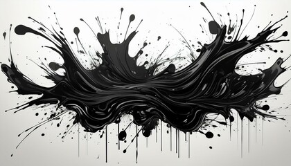 4 black splats isolated s and on seperate layers background is transparent so they can be overlayed on other illustrations or images