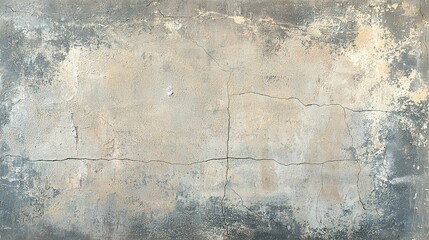 Obraz premium Textured concrete wall showing natural wear and cracks in an urban setting, capturing the essence of aged architecture