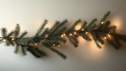 Obraz premium A Christmas tree with lights on it