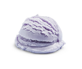 Scoop of yummy ice cream isolated on white