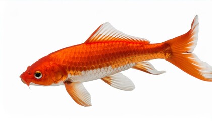 Red and white koi fish