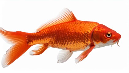 Orange Koi fish swimming