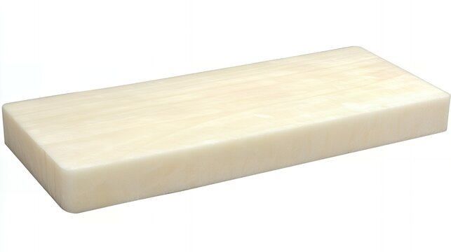 Close-up of a rectangular block of white wax.